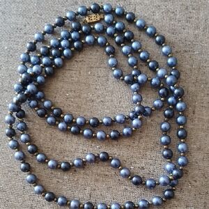 Elegant Blue Beaded Necklace